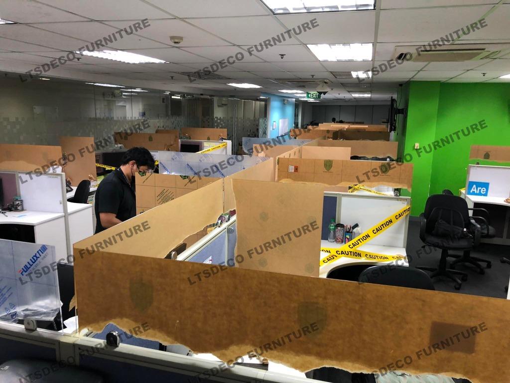 CALL CENTER TYPE WORKING TABLE WITH TOP ACRYLIC CLEAR GLASS OFFICE ...
