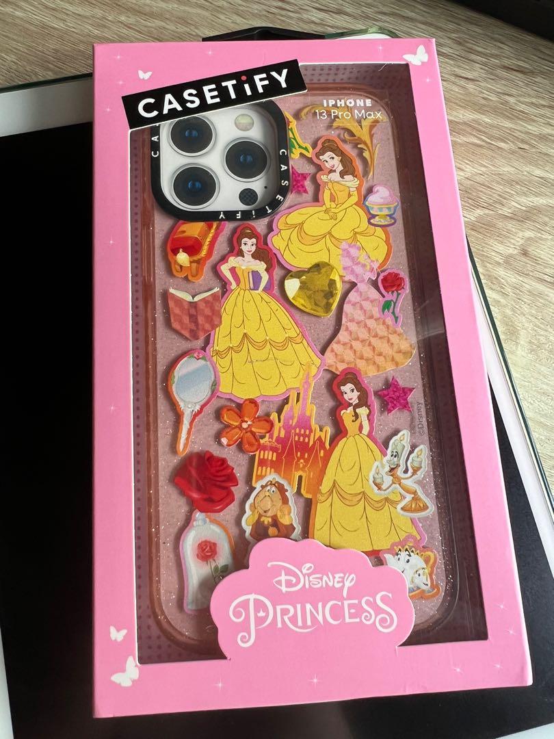 casetify disney princess belle case in glitter pink iphone 13 pro max, Mobile Phones & Gadgets