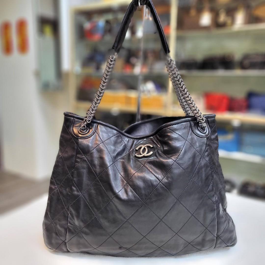 Chanel Grey Quilted Lambskin Leather Drawstring Chain Bucket Bag, Women's  Fashion, Bags & Wallets, Shoulder Bags on Carousell