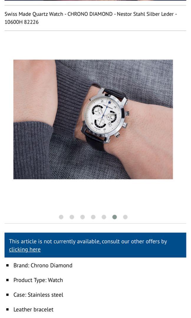 Chrono diamond swiss made hot sale