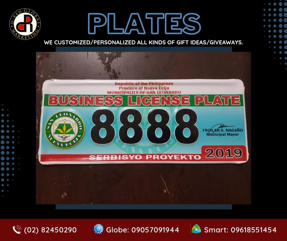 Custom Barangay Plate, Municipal Plate, Business Permit Plate