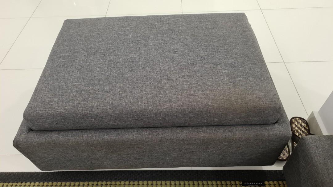 Custom made Fabric sofa (3 seater), Furniture & Home Living, Furniture