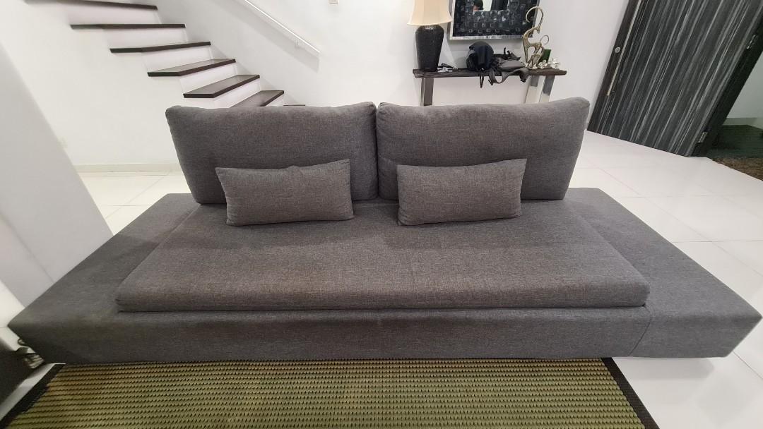 Custom made Fabric sofa (3 seater), Furniture & Home Living, Furniture