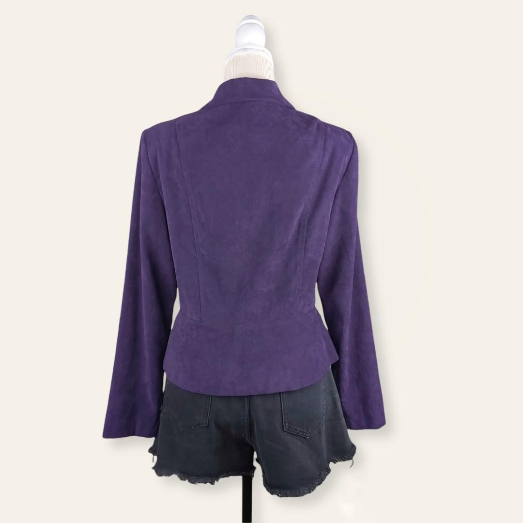Dark Purple Blazer, Women's Fashion, Coats, Jackets and Outerwear on ...