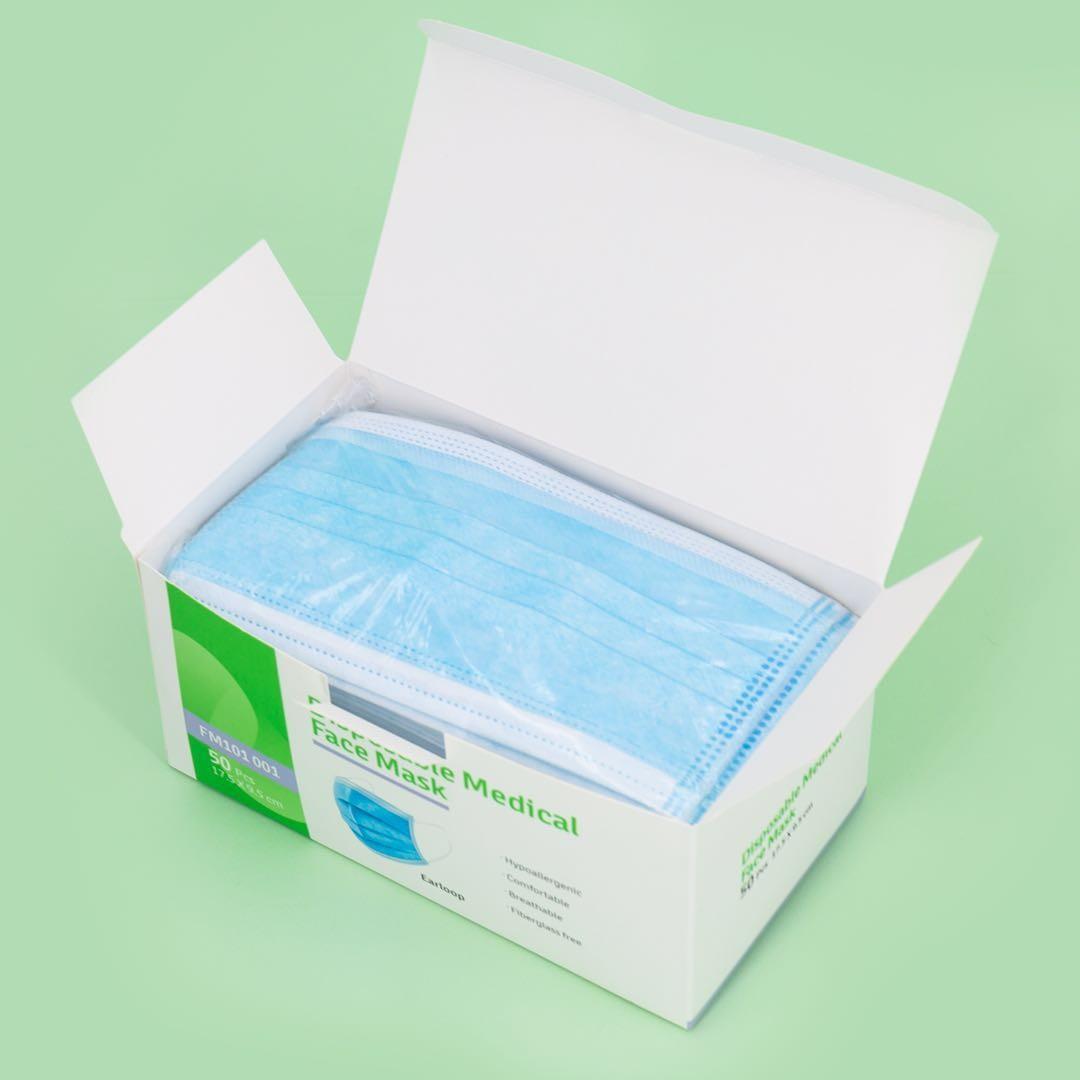 Disposable Medical Face Masks 50 Pieces, Health & Nutrition, Face Masks
