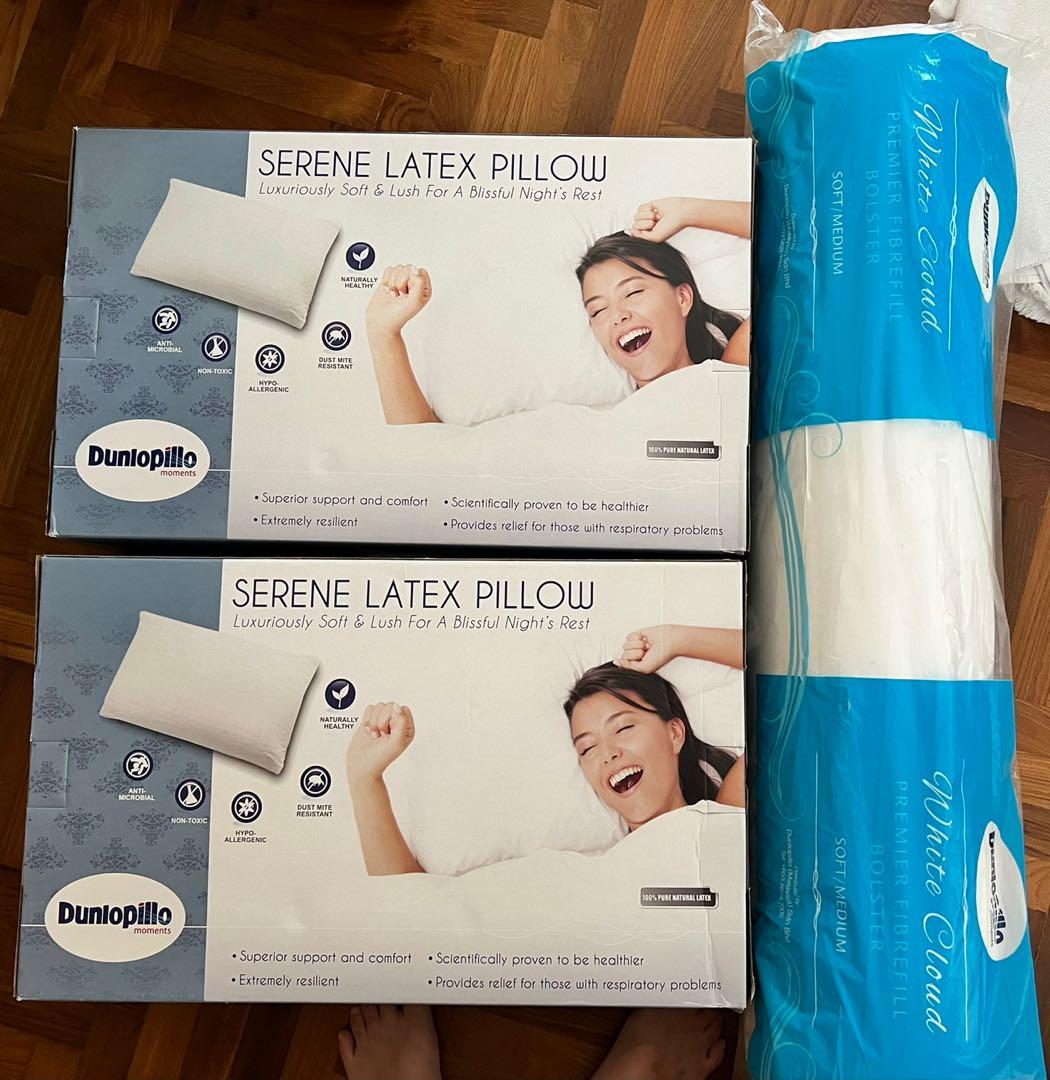 Dunlopillo Serene Latex Pillow and Cloud Bolster Furniture Home