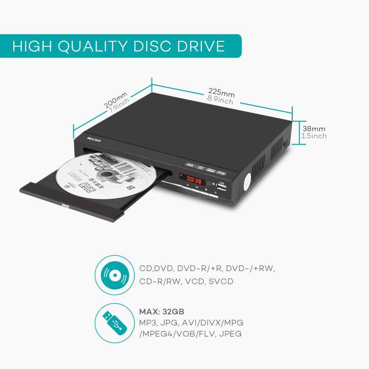 DVD Player For TV, MultiRegions dvd players,USB Port, Remote Control