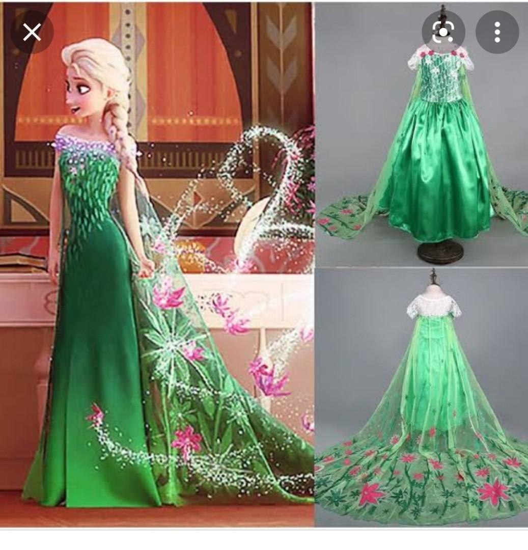 green emerald velvet dress Frozen Elsa Fever Dress  Mermaidcosplay