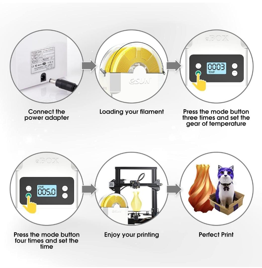 eSUN eBOX 3D Printing Filament Storage Box, Filament Storage Holder