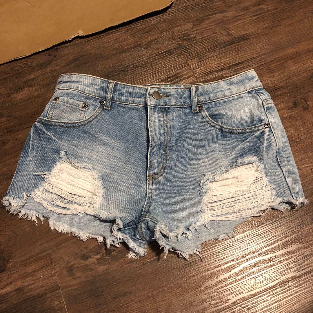Forever 21 top ripped shorts
