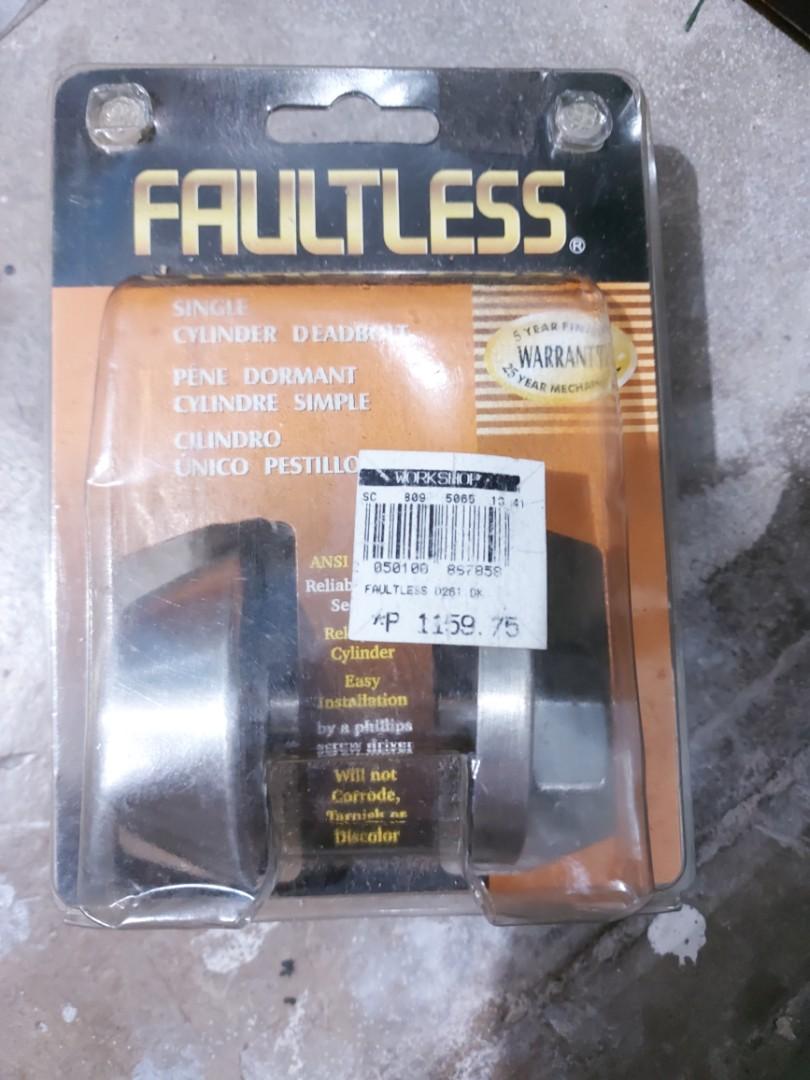 Faultless Deadbolt, Furniture & Home Living, Security & Locks, Locks