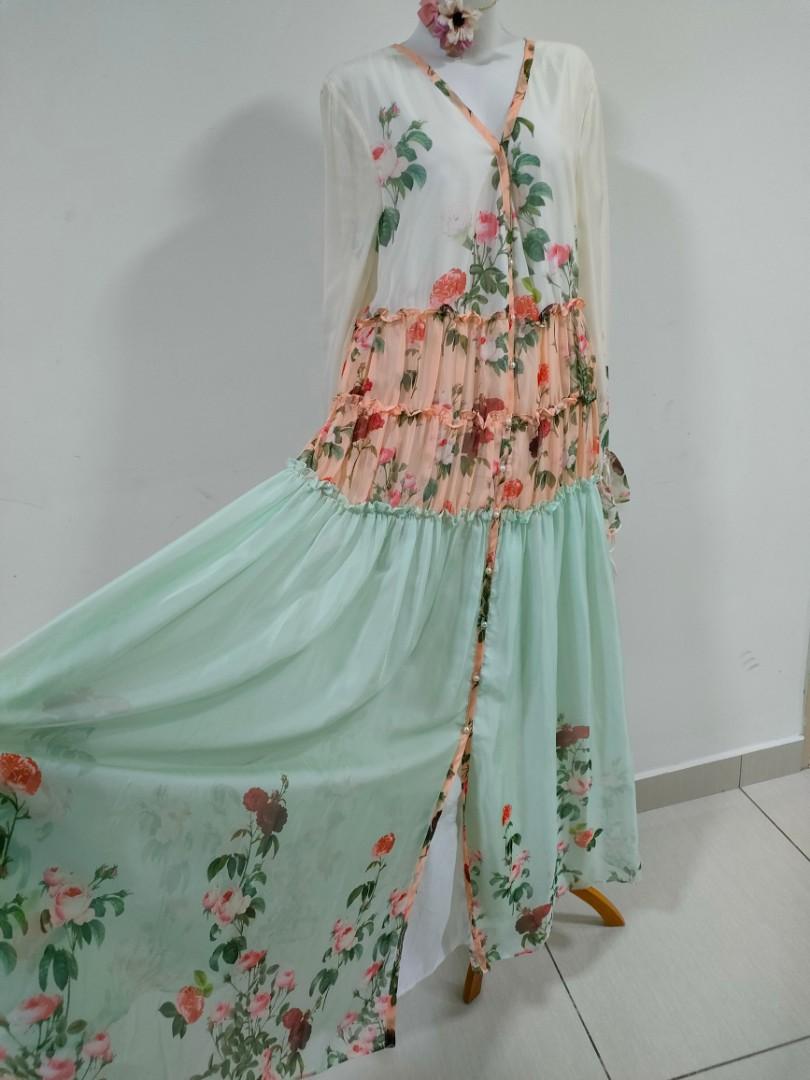 Floryday- Floral Pastel Long Dress 