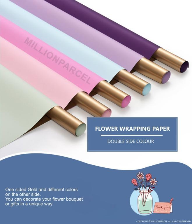Dual color flower wrapping paper | Bouquet wrapping paper | Flower ...