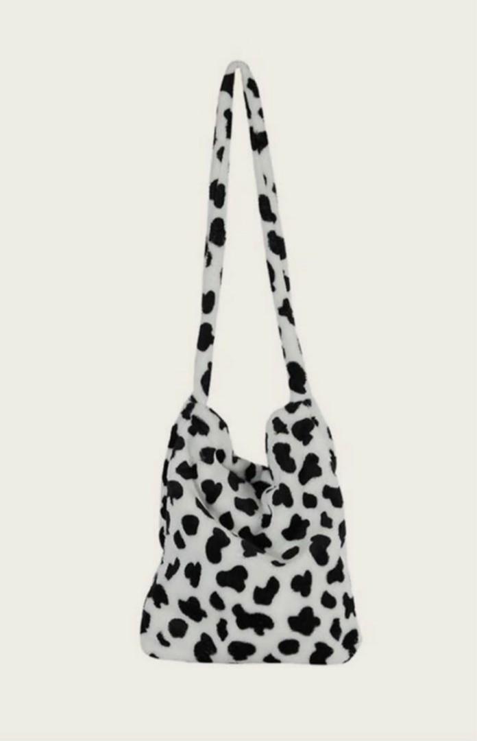 fluffy print bag