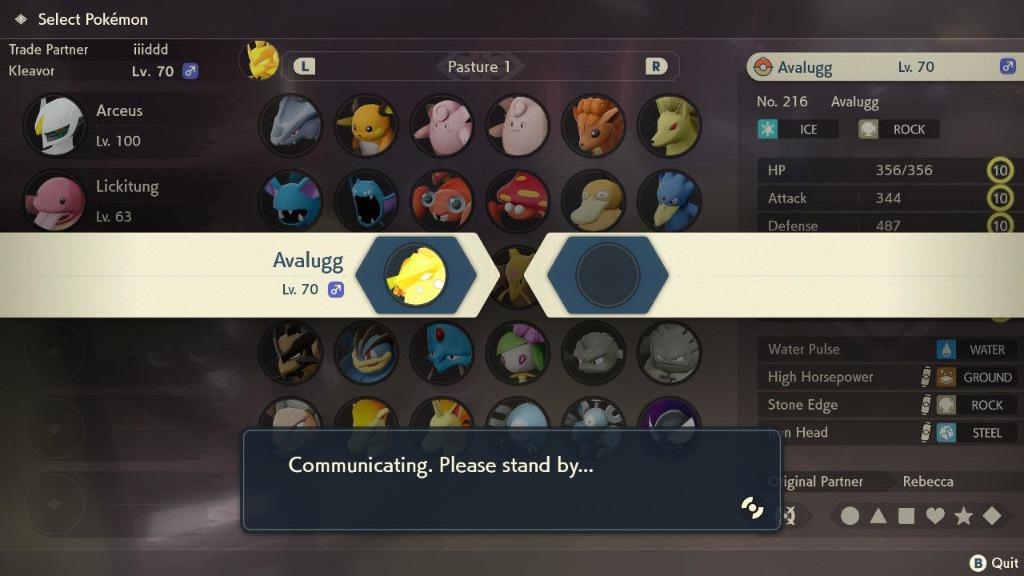 Pokemon Legends Arceus Frenzy noble lord Avalugg/Kleavor/Electrode