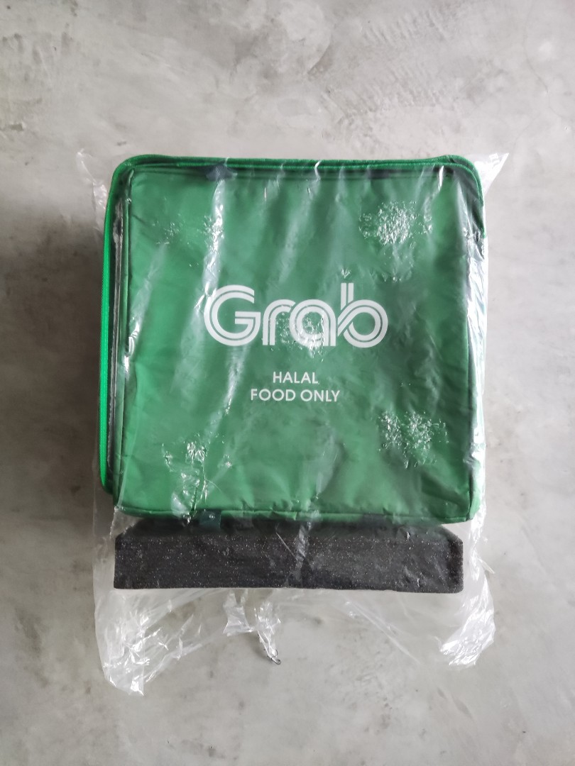 Full GrabFood (Cyclist/PAB) starter package delivery gear BRAND NEW, Everything Else on Carousell