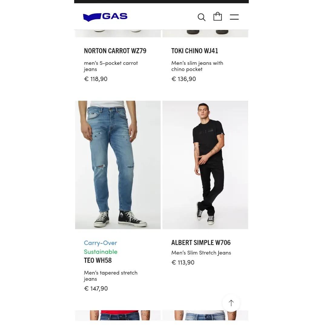 Gas Jeans, Fesyen Pria, Pakaian 