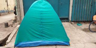 Green tent for 3 persons