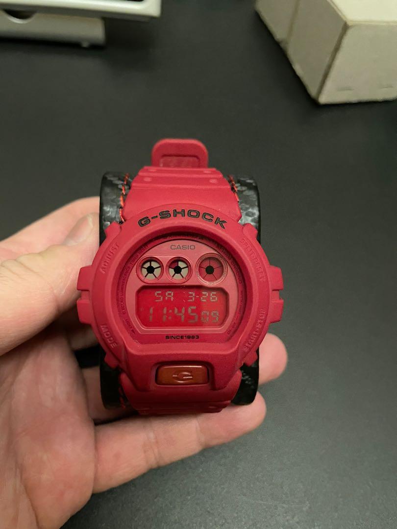 G shock hotsell dw6900 red out