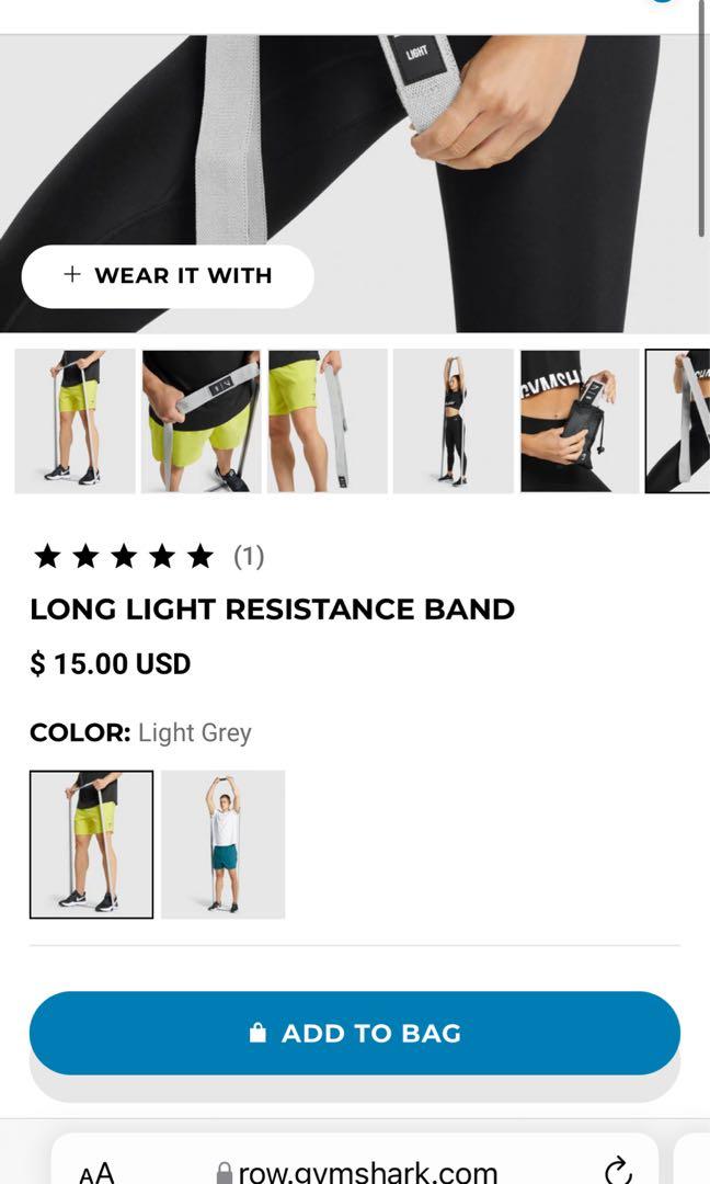 Gymshark resistance band, Sports Equipment, Exercise & Fitness, Toning