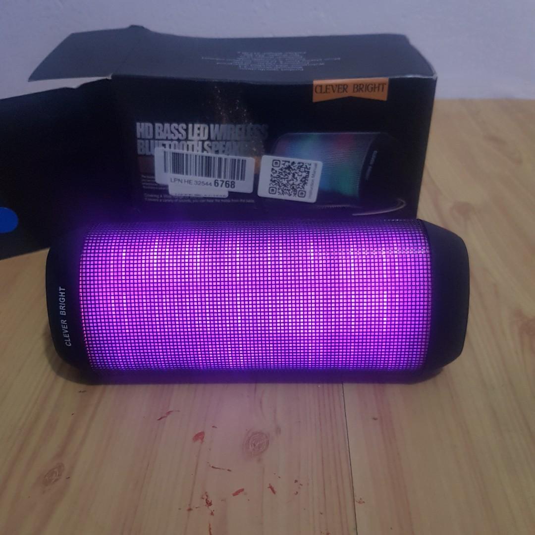 LED Bluetooth Speaker,Night Light Wireless Speaker,Portable Wireless Bluetooth Speaker Outdoor,7 Color LED Themes,Handsfree/Phone/PC/AUX/TWS Supported