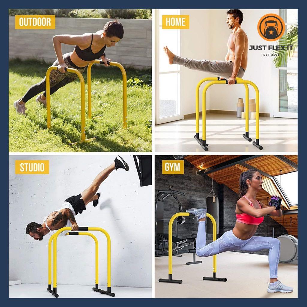 Heavy Duty Steel Dip Bar Gymnastic Push up Bar Stand Parallel Bar Body