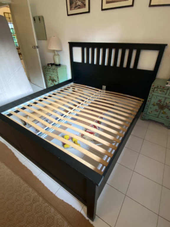 REDUCED TO CLEAR IKEA Hemnes king size bed frame, Furniture & Home