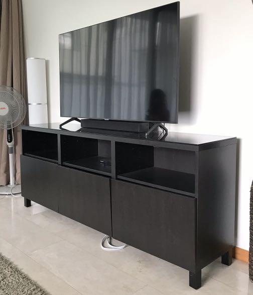 IKEA TV Console (Glass Top), Furniture & Home Living, Furniture, TV