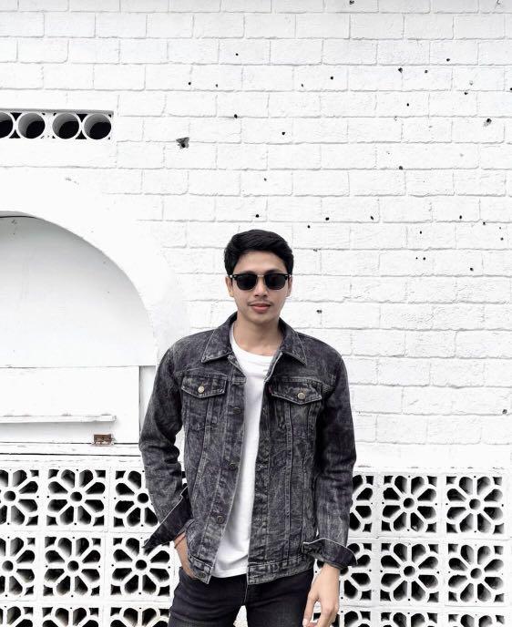 Jaket jeans deals black