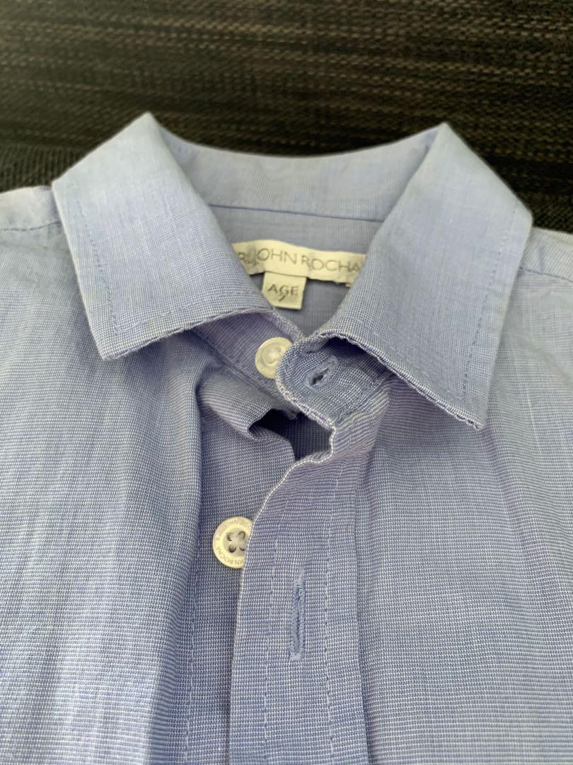 John Rocha JRJ blue long sleeved collar shirt Babies Kids