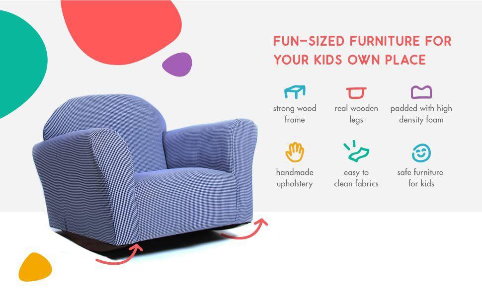 Keet roundy kid's chair gingham store