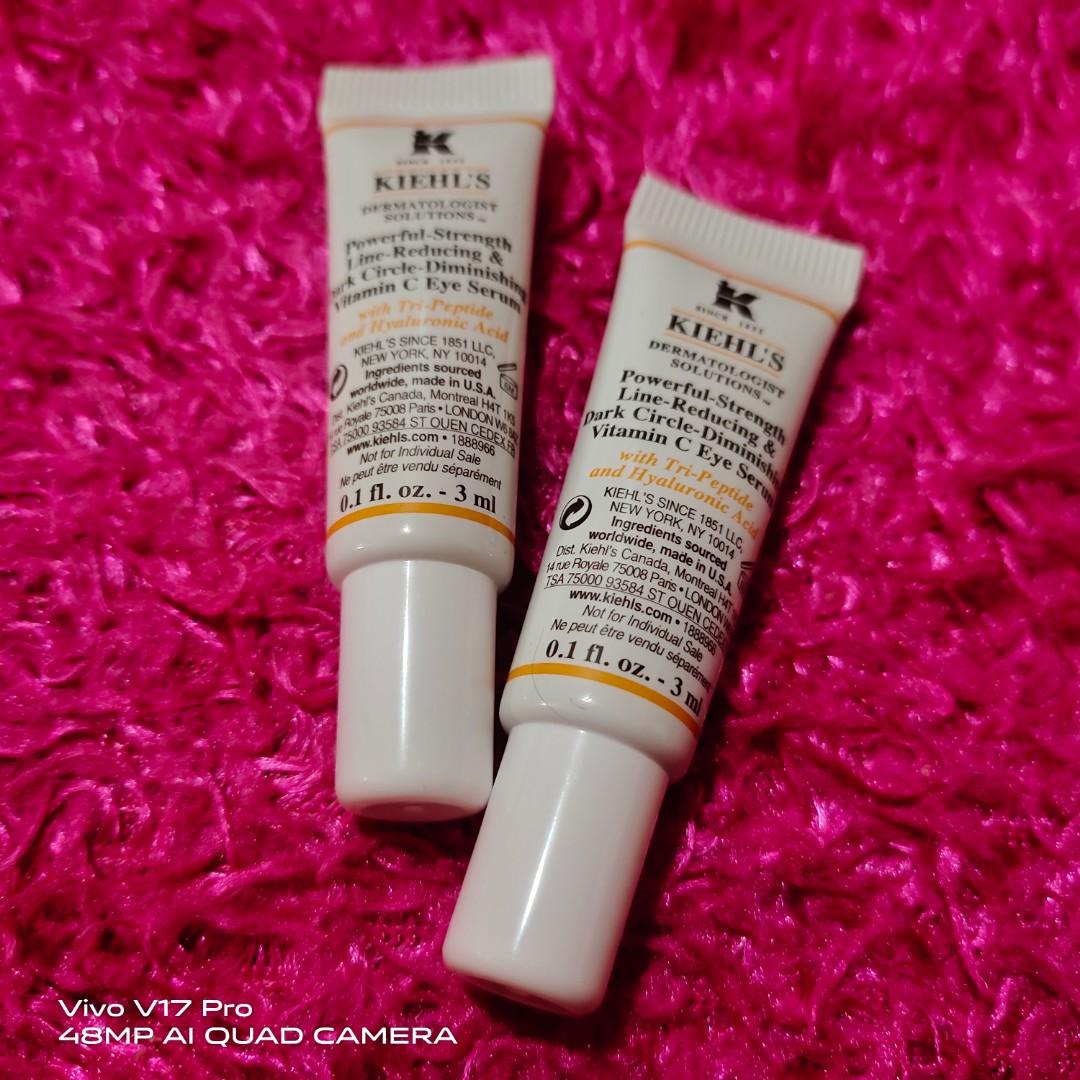 Kiehl's vitamin c eye serum 3ml, Beauty & Personal Care, Face, Face Care on Carousell
