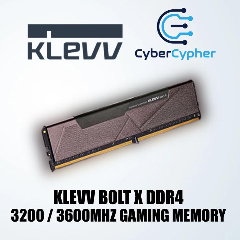 KLEVV BOLT X DDR4 3200 32GB PC4-25600　@ KLEVV Bolt X DDR4 16GB (2x8GB) 3200MHz CL16 1.35V Gaming Desktop