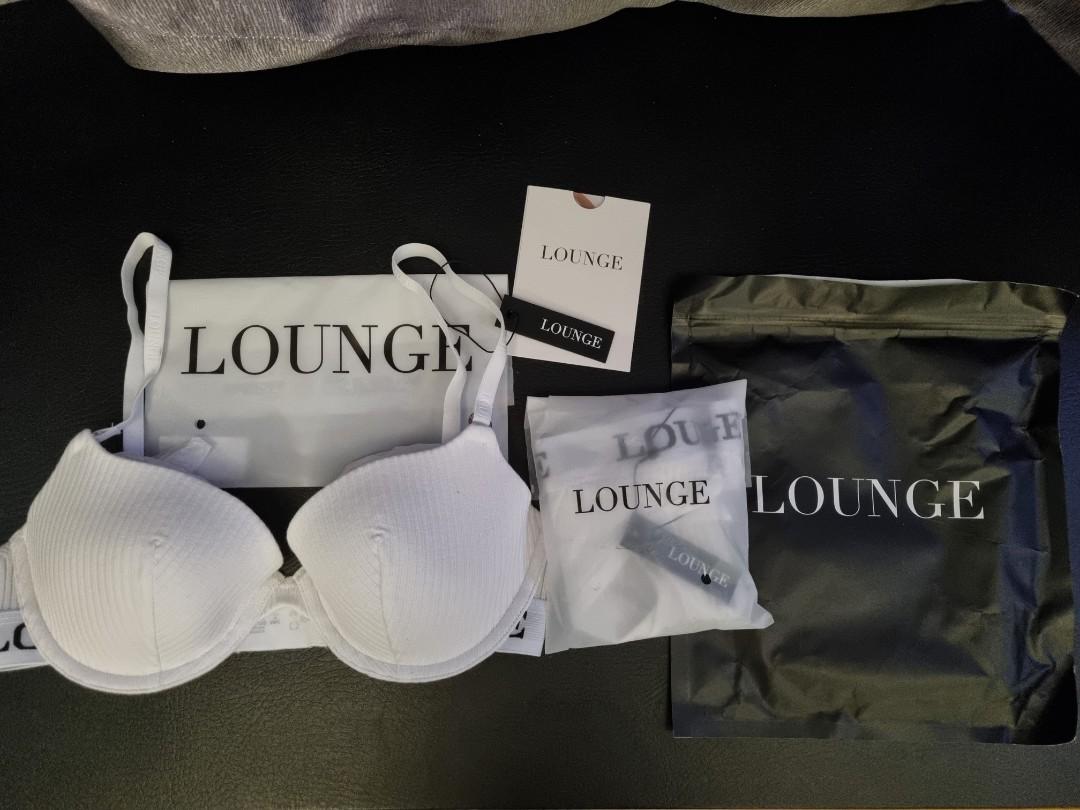 Lounge , Ultra Comfort Ribbed T Shirt Bra & Thong Set - White