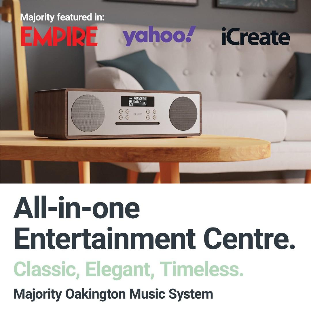 MAJORITY Oakington Bluetooth HiFi Compact Stereo System FM & DAB