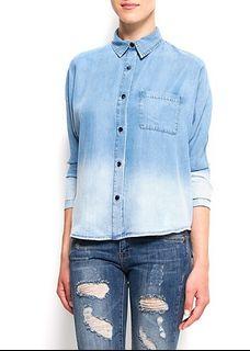 Mango Oversized Denim Ombre Shirt
