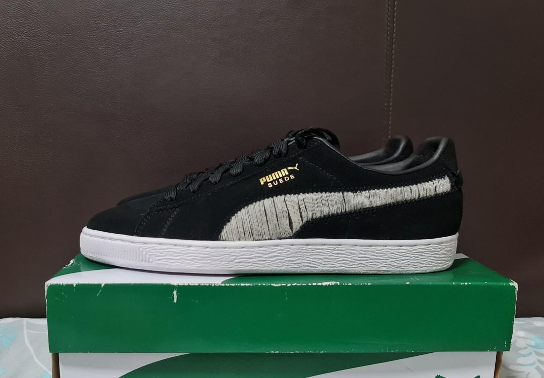 puma suede ripped denim