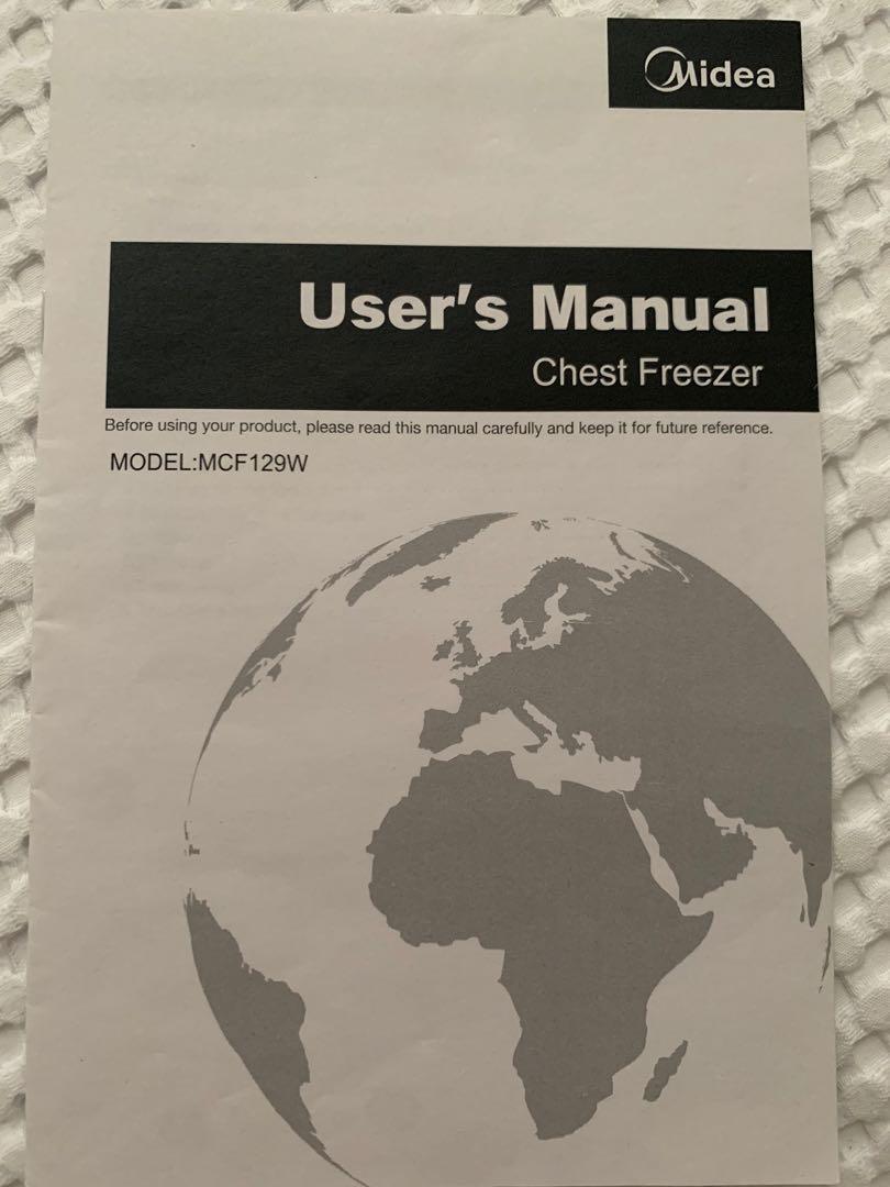 Midea MCF129W Chest Freezer, TV & Home Appliances, Kitchen Appliances