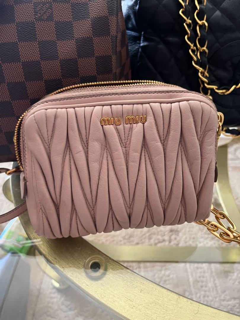 Authentic Miu Miu Matelasse Camera Crosbody Bag Almost New