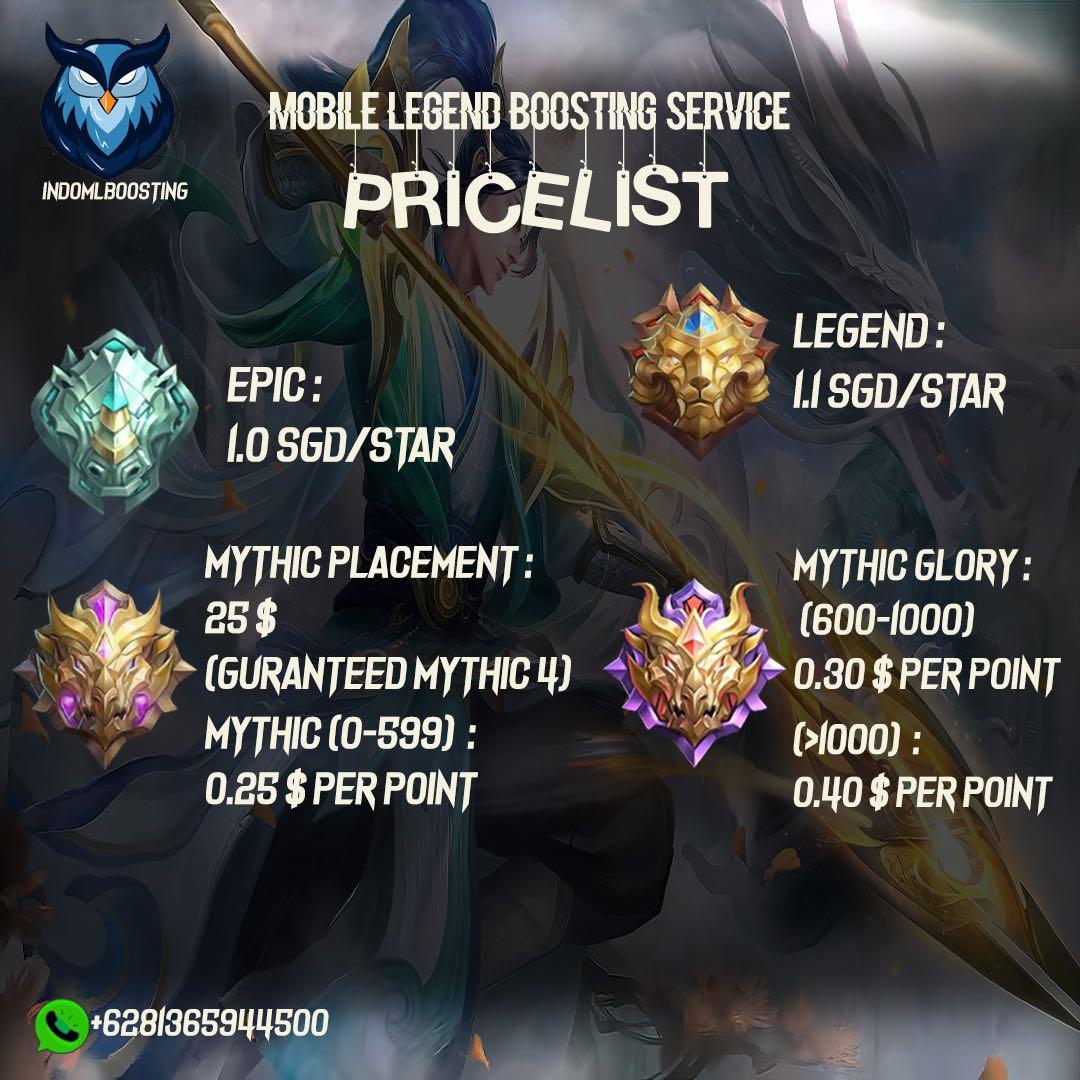 Mobile Legends Boost Joki Cheap Video Gaming Gaming Accessories Game Gift Cards Accounts On Carousell