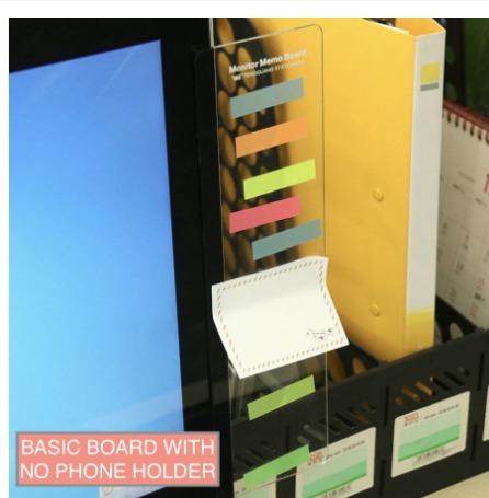Transparent Monitor Memo Board With Phone Holder - Sticky Note Message Board For Computer Screen