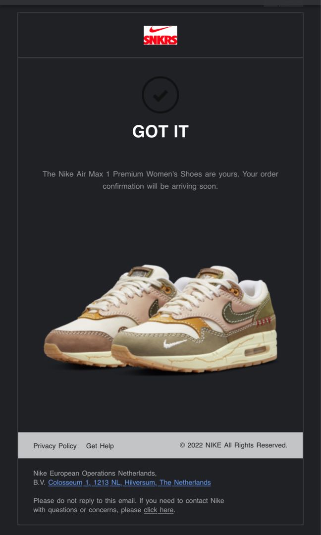 Nike Air Max 1 Premium, Women's Fashion 