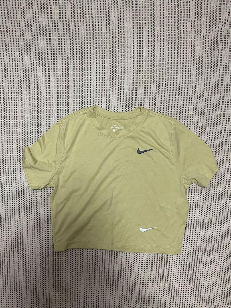 Lime green hot sale nike crop top