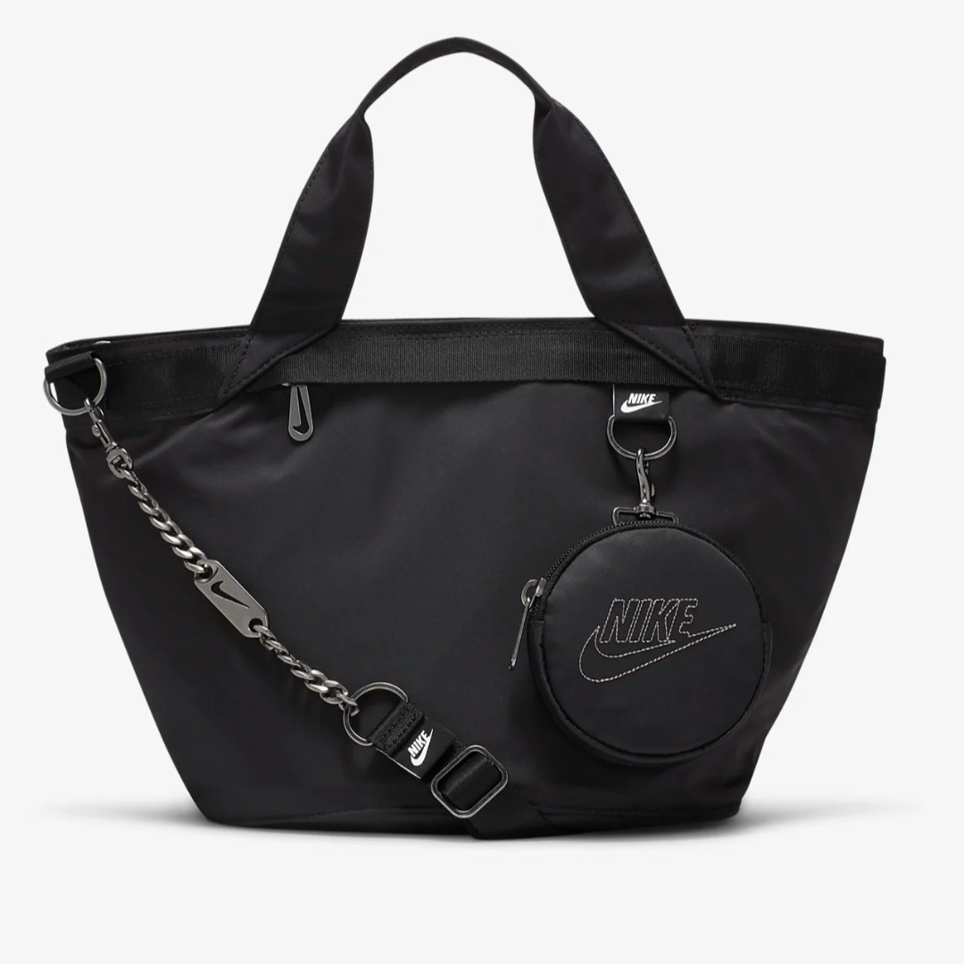 【大力好物】NIKE NSW Futura Luxe 女款 側背包 黑色 緞面 鏈條 質感 高級感 CW9304-010