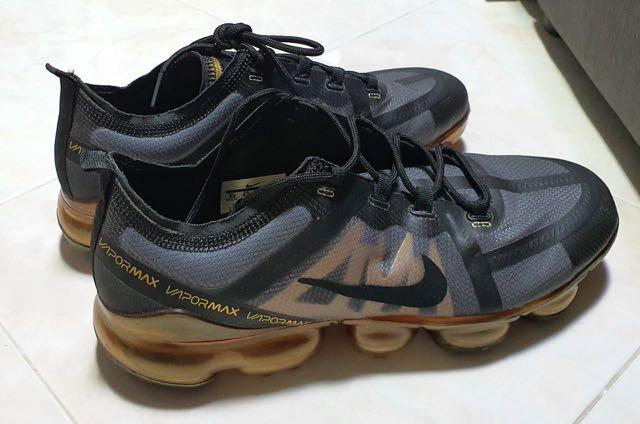 Nike Vapormax 2019 Black Gold US 9.5 Men s Fashion Footwear