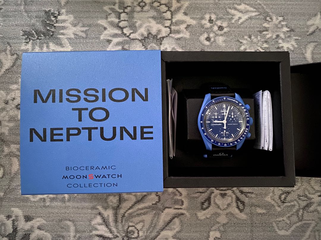 Omega x Swatch Mission To Neptune, Luxury, Watches on Carousell