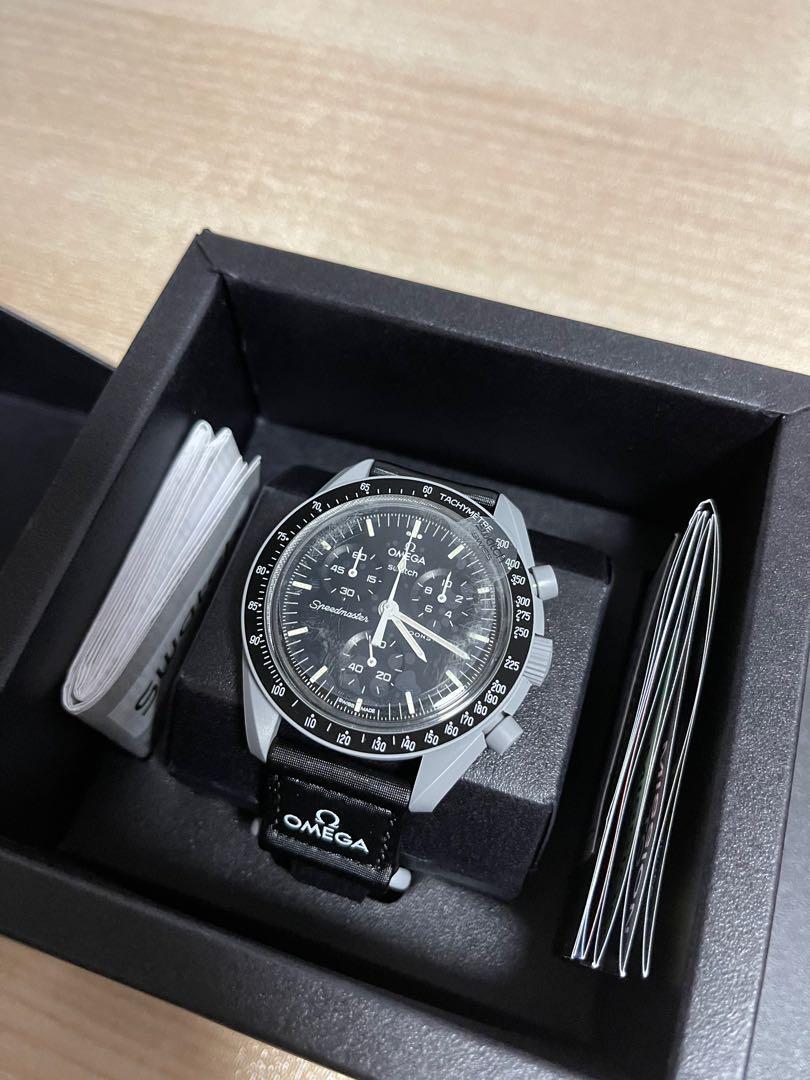 5/19 銀座購入 レシート付属 【新品未使用 満月 OMEGA × swatch Mission to the Moon】 オメガ スピードマスター speedmaster moonswatch