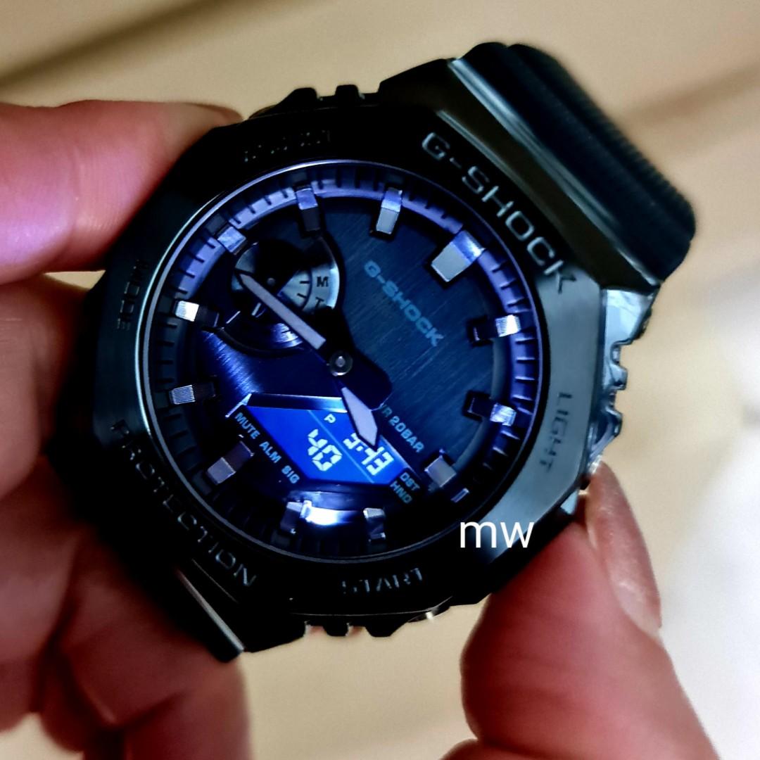 Original Casio g shock stainless steel bezel resistant glass fibre Tiny protrusions men s watch gm2100 gm 2100 gm 2100n gm 2100n 2adr brand new