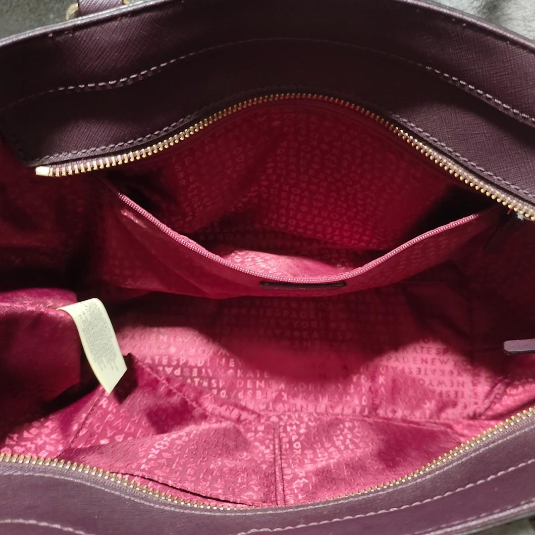Original Kate Spade Medium Laurel way Dally Tote Bag (Maroon), Luxury