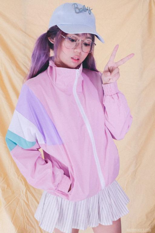 Pastel shop windbreaker mens